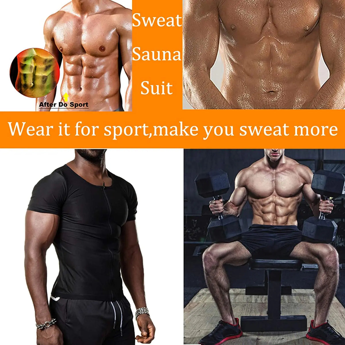 Men Waist Trainer Sauna Shirt