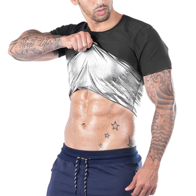 Men Waist Trainer Sauna Shirt