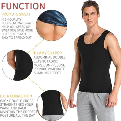 Men’s Polymer Sweat Sauna Shaper Vest