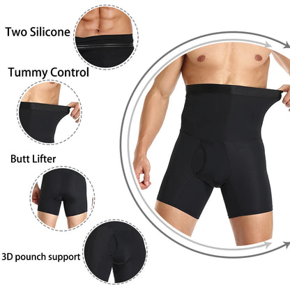 Men’s High Waist Tummy Control Shorts Body Shaper