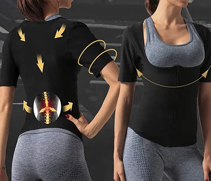 Women’s Short Sleeve Heat-Trapping Sweat Vest