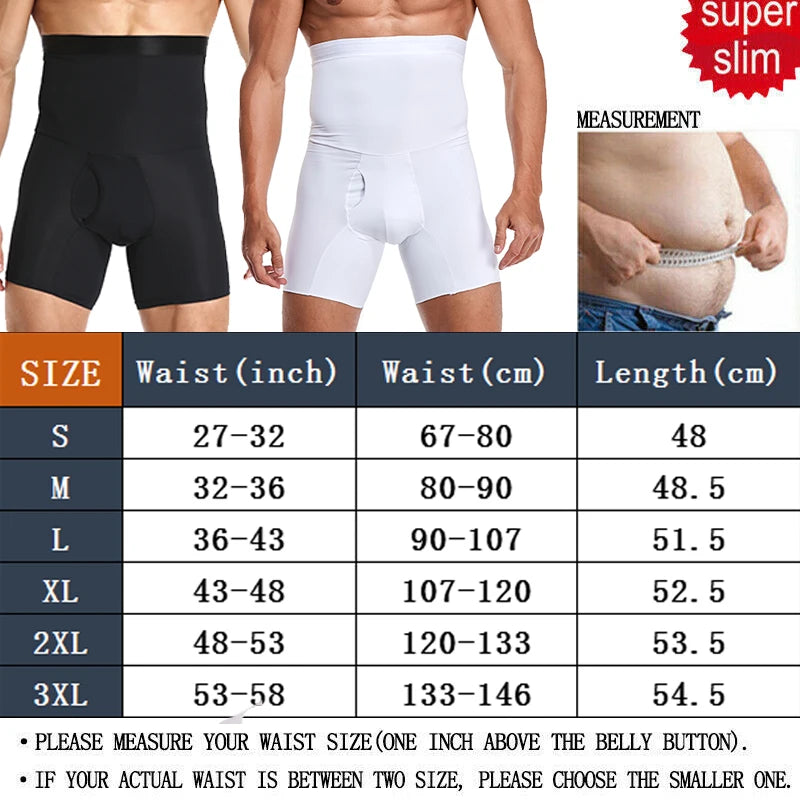 Men’s High Waist Tummy Control Shorts Body Shaper