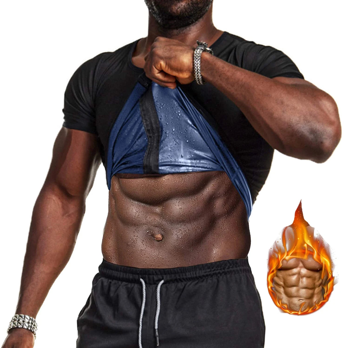 Men Waist Trainer Sauna Shirt