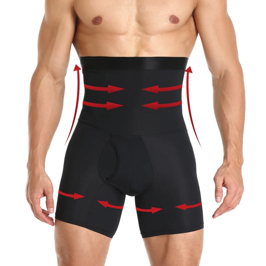 Men’s High Waist Tummy Control Shorts Body Shaper