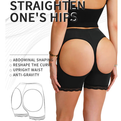 Plus Size Butt Lifter Open-Back Boyshort Shapewear