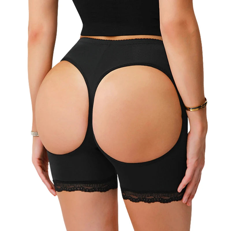 Plus Size Butt Lifter Open-Back Boyshort Shapewear