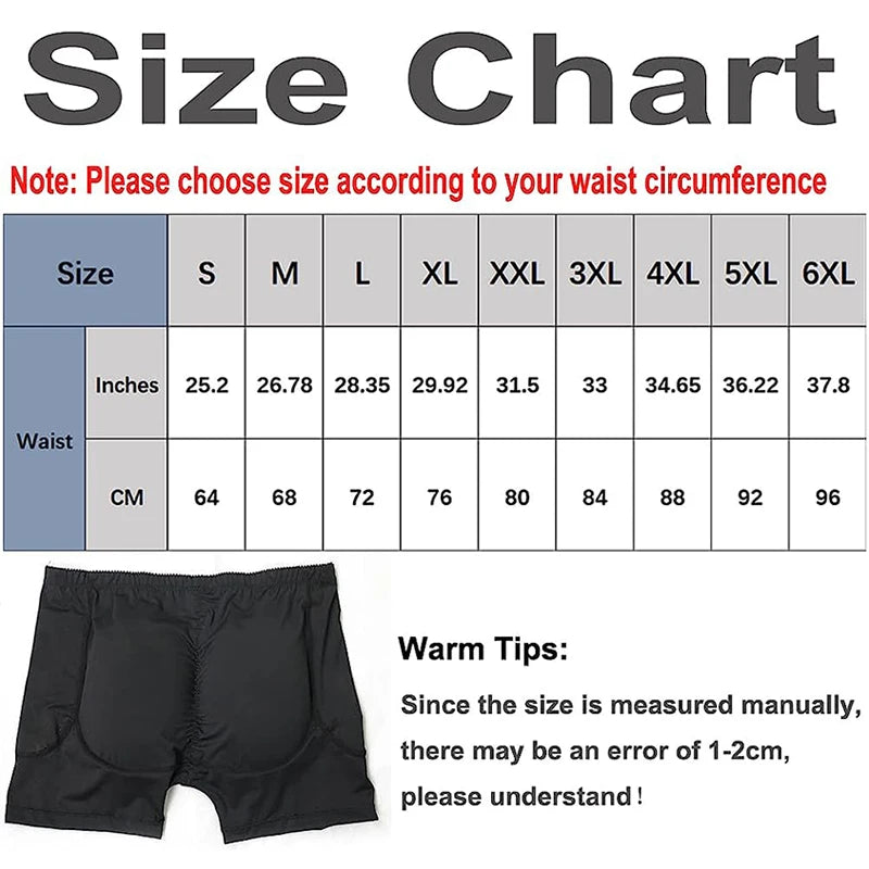 Mens Padded Boxer Butt Lifter