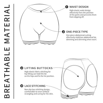 Plus Size Butt Lifter Open-Back Boyshort Shapewear