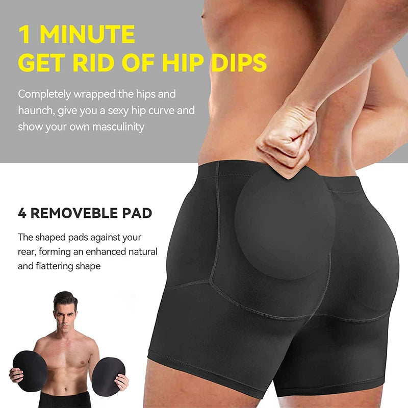 Mens Padded Boxer Butt Lifter